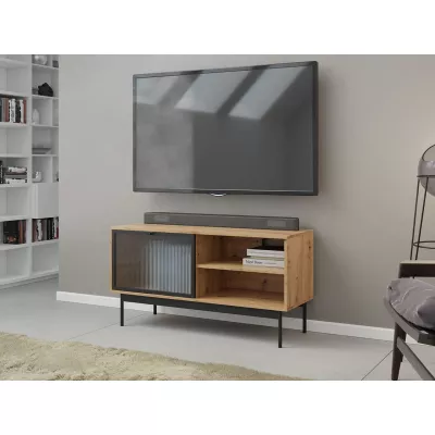 TV stolík MIO - dub artisan / čierny