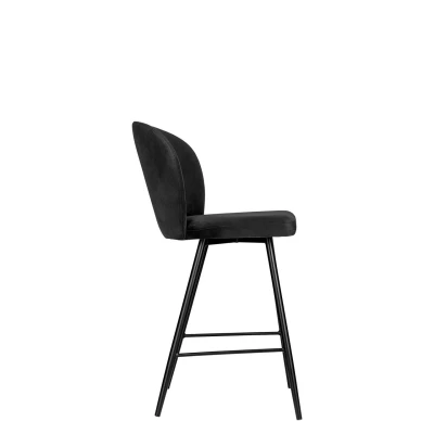 Čalúnená barová stolička MOREEN - čierna