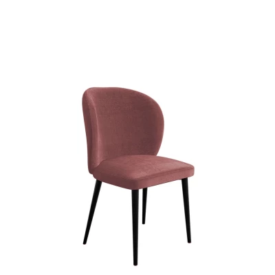 Čalúnená jedálenská stolička MOREEN - čierna / ružová
