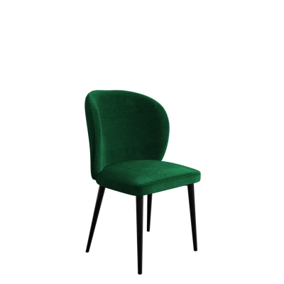 Čalúnená jedálenská stolička MOREEN - čierna / zelená