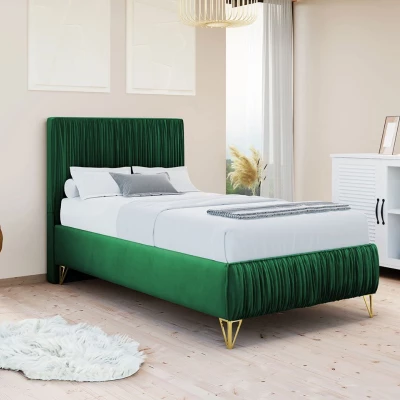 Čalúnená jednolôžková posteľ 80x200 HILARY - zelená