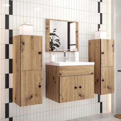 Kúpeľňová zostava TERESITA 6 - dub artisan + sifón a umývadlo ZDARMA