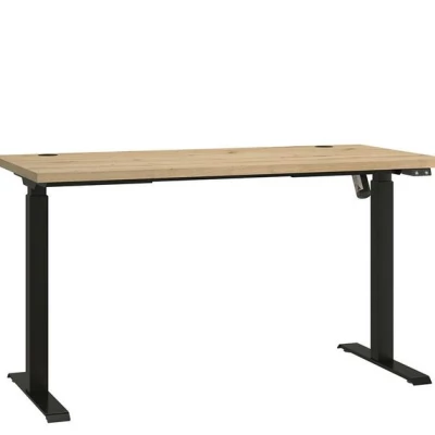 Písací stôl KORTY 1 - dub artisan / čierny