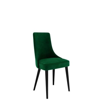 Čalúnená jedálenská stolička BILAR - čierna / zelená
