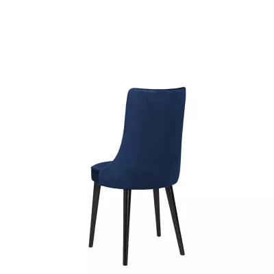 Čalúnená jedálenská stolička BILAR - čierna / modrá