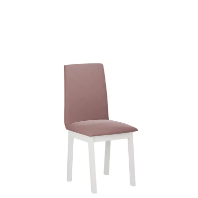 Čalúnená stolička k jedálenskému stolu GARLAND 5 - biela / ružová
