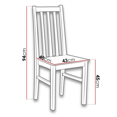 Drevená stolička do kuchyne EDON 10 - biela