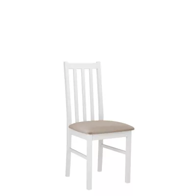 Čalúnená stolička do jedálne EDON 10 - biela / béžová