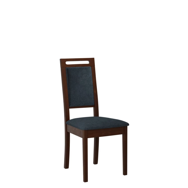 Čalúnená stolička do jedálne ENELI 15 - orech / námornícka modrá