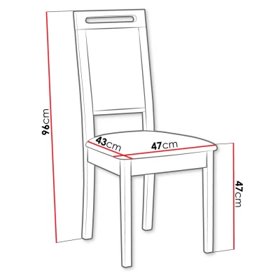 Čalúnená stolička do jedálne ENELI 15 - orech / čierna