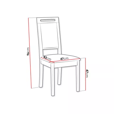 Čalúnená stolička do jedálne ENELI 15 - orech / tmavá olivová