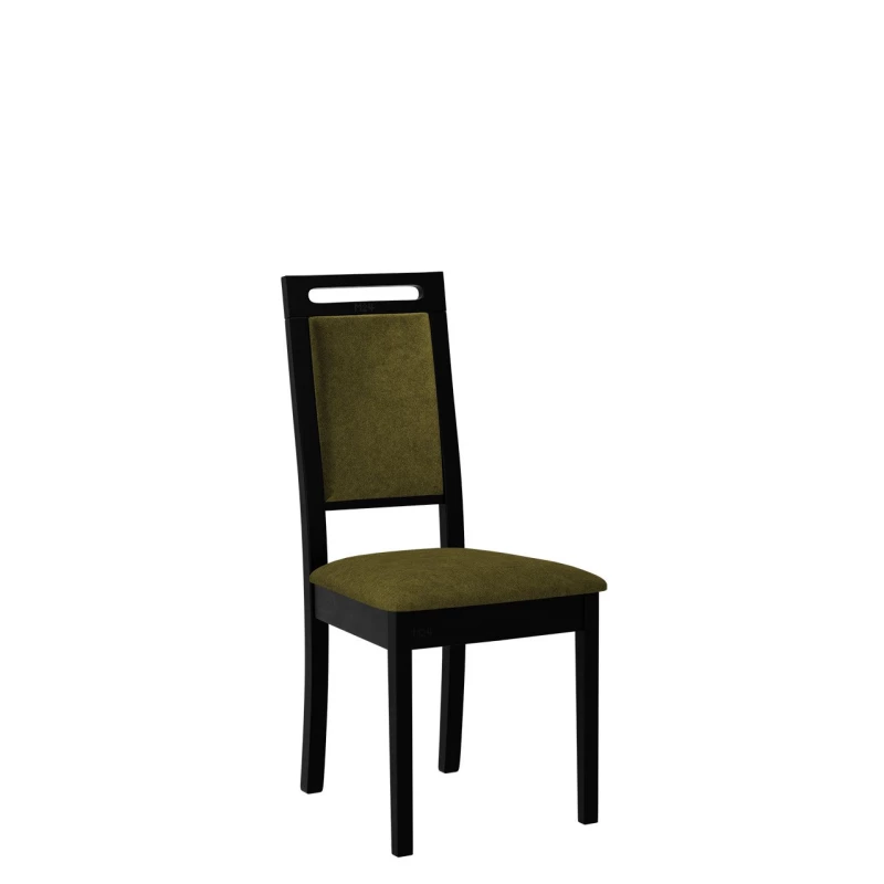 Čalúnená stolička do jedálne ENELI 15 - čierna / tmavá olivová