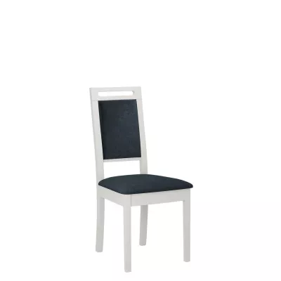 Čalúnená stolička do jedálne ENELI 15 - biela / námornícka modrá