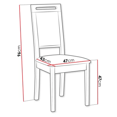 Čalúnená stolička do jedálne ENELI 15 - biela / čierna