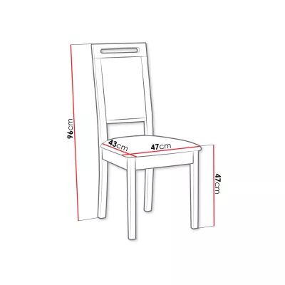 Čalúnená stolička do jedálne ENELI 15 - biela / hnedá 2