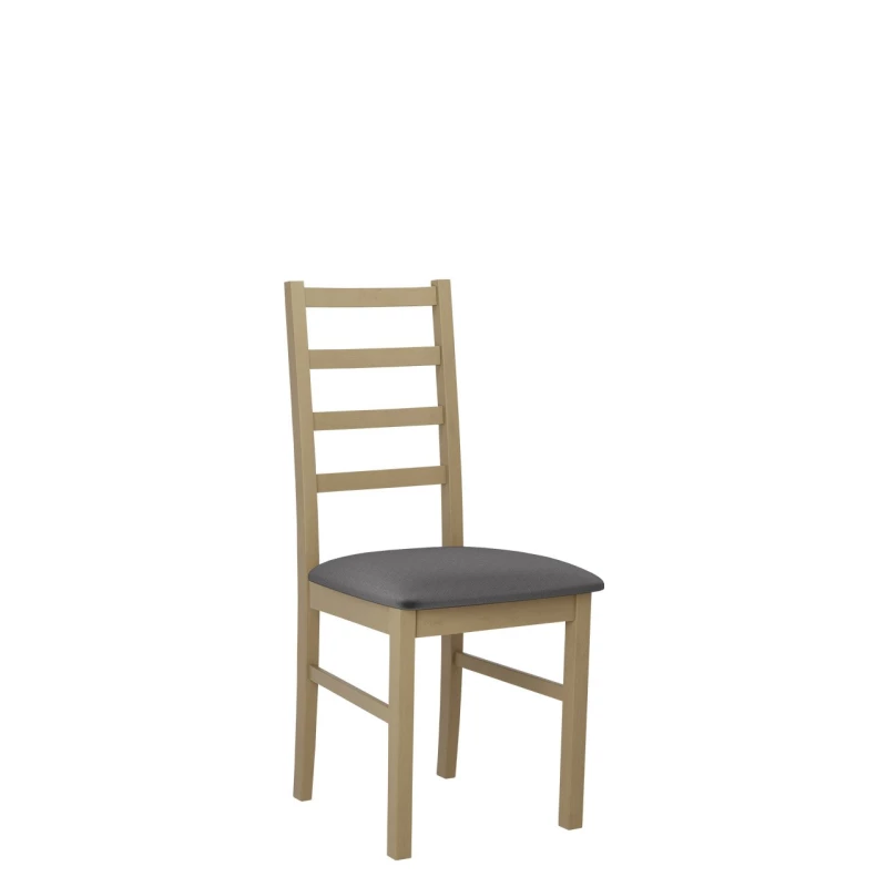 Drevená jedálenská stolička s látkovým poťahom DANBURY 8 - dub sonoma / tmavá šedá