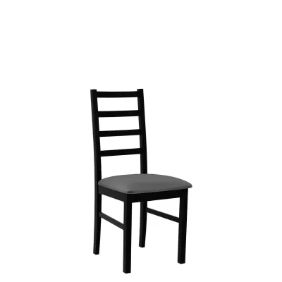 Drevená jedálenská stolička s látkovým poťahom DANBURY 8 - čierna / tmavá šedá