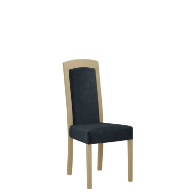 Jedálenská stolička s čalúneným sedákom ENELI 7 - dub sonoma / námornícka modrá