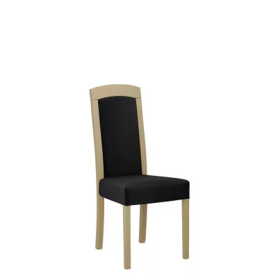 Jedálenská stolička s čalúneným sedákom ENELI 7 - dub sonoma / čierna