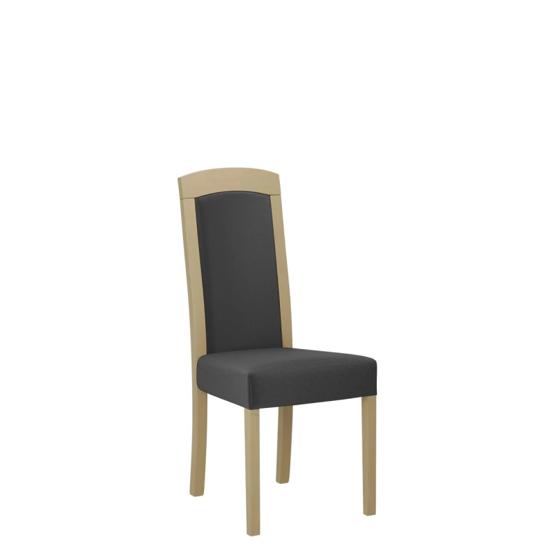 Jedálenská stolička s čalúneným sedákom ENELI 7 - dub sonoma / tmavá šedá