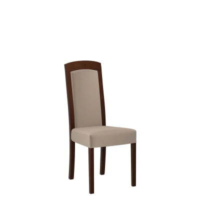 Jedálenská stolička s čalúneným sedákom ENELI 7 - orech / béžová