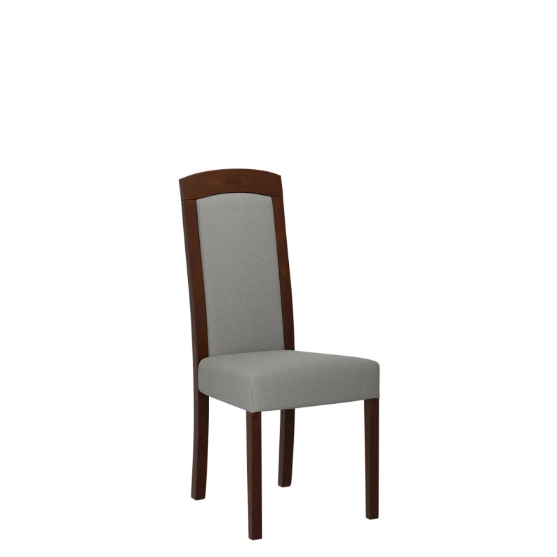 Jedálenská stolička s čalúneným sedákom ENELI 7 - orech / šedá