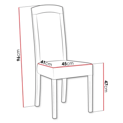 Jedálenská stolička s čalúneným sedákom ENELI 7 - orech / tmavá šedá
