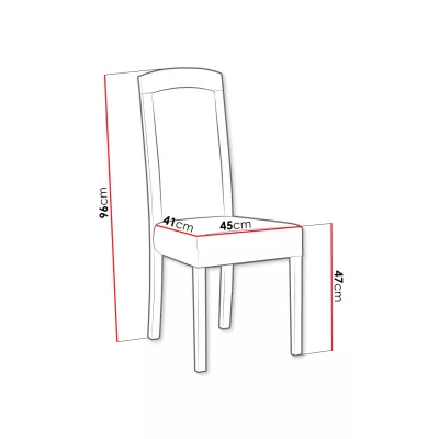 Jedálenská stolička s čalúneným sedákom ENELI 7 - orech / tmavá šedá