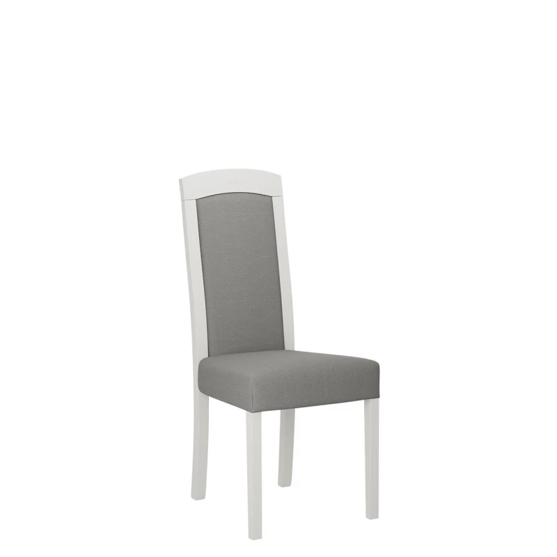 Jedálenská stolička s čalúneným sedákom ENELI 7 - biela / šedá
