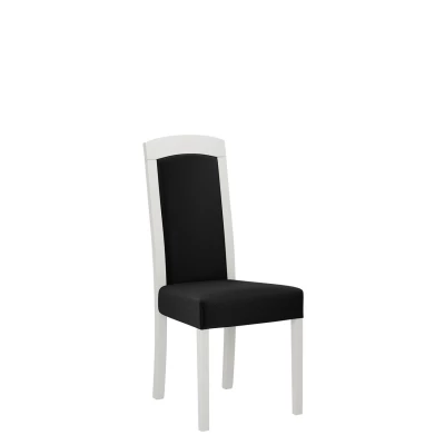 Jedálenská stolička s čalúneným sedákom ENELI 7 - biela / čierna