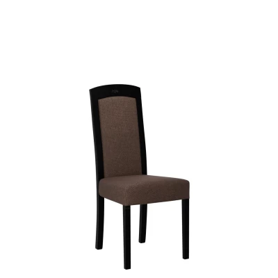Jedálenská stolička s čalúneným sedákom ENELI 7 - čierna / hnedá 2