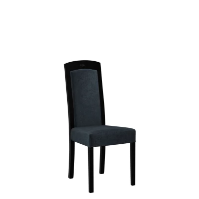 Jedálenská stolička s čalúneným sedákom ENELI 7 - čierna / námornícka modrá