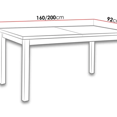 Rozkladací kuchynský stôl 160x90 cm CAMBERT 2 - orech