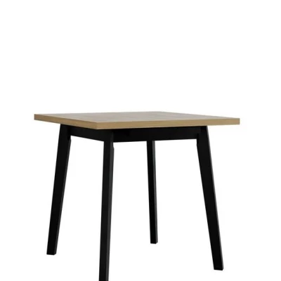 Rozkladací jedálenský stôl 80x80 cm AMES 2 - dub sonoma / čierny