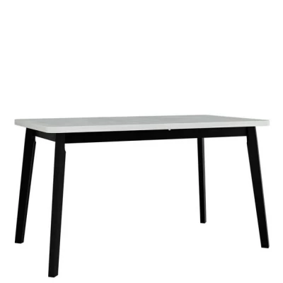 Rozkladací stôl do jedálne 140x80 cm AMES 6 - biely / čierny
