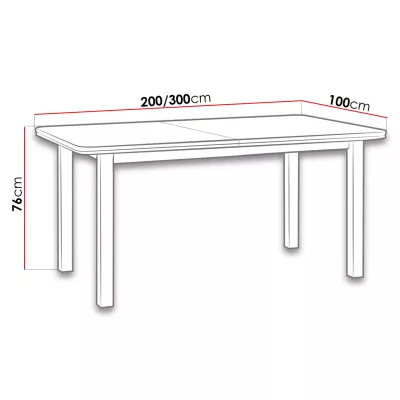 Rozkladací kuchynský stôl 100x200 cm BANGS 8 - orech