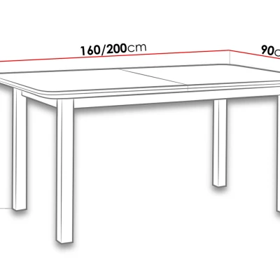Rozkladací kuchynský stôl 160x90 cm BANGS 7 - orech