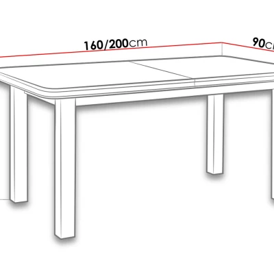 Rozkladací kuchynský stôl 160x90 cm BANGS 5 - orech