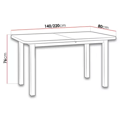 Rozkladací kuchynský stôl 140x80 cm BANGS 4 - orech