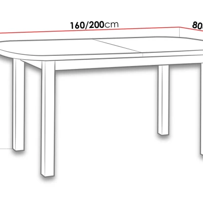 Rozkladací jedálenský stôl 160x80 cm BANGS 1 - orech