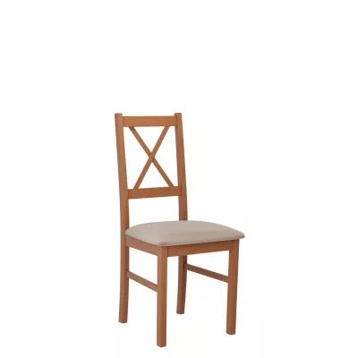Jedálenská stolička s čalúneným sedákom DANBURY 10 - jelša / béžová