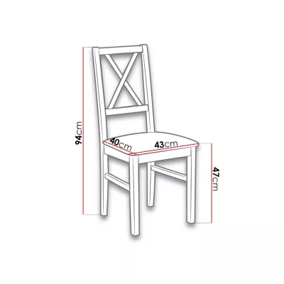 Jedálenská stolička s čalúneným sedákom DANBURY 10 - orech / béžová