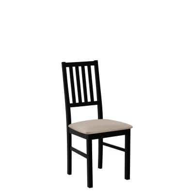 Drevená jedálenská stolička DANBURY 7 - čierna / béžová