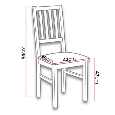 Drevená jedálenská stolička DANBURY 7 - biela / béžová