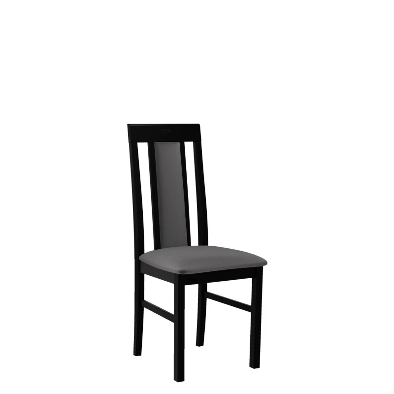 Drevená jedálenská stolička s látkovým poťahom DANBURY 2 - čierna / tmavá šedá