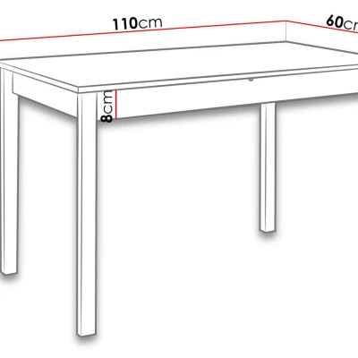 Stôl do kuchyne 110x60 cm ARGYLE 2 - orech