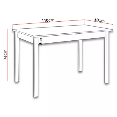 Stôl do kuchyne 110x60 cm ARGYLE 2 - orech