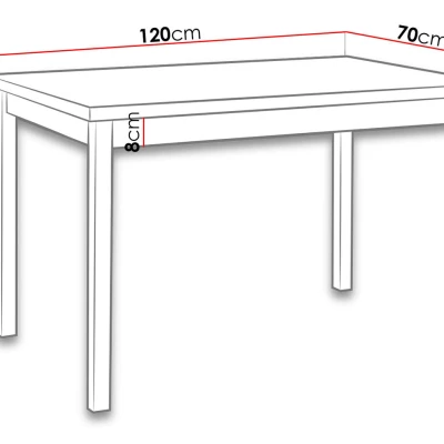 Stôl do kuchyne 120x70 cm ARGYLE 3 - orech