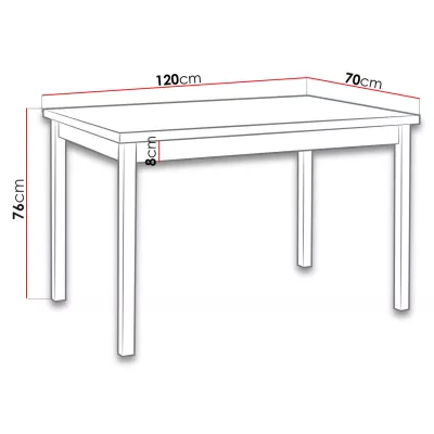 Stôl do kuchyne 120x70 cm ARGYLE 3 - orech