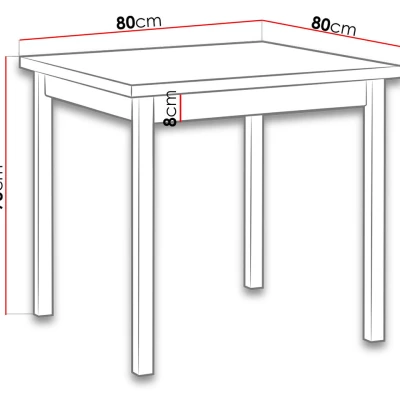 Stôl do kuchyne 80x80 cm ARGYLE 9 - dub sonoma
